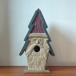 Department 56 Wood Carved Old World Santa Bird House